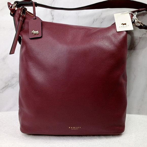 NWT RADLEY LONDON Leather Mercer Street Zip-top Hobo Shoulder Bag MSRP $268